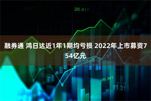 融券通 鸿日达近1年1期均亏损 2022年上市募资754亿元